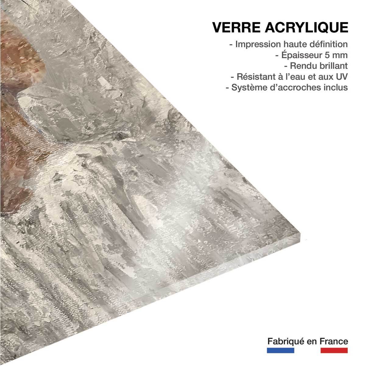 Peinture contemporaine chignon et dentelle  Tableau plexiglas