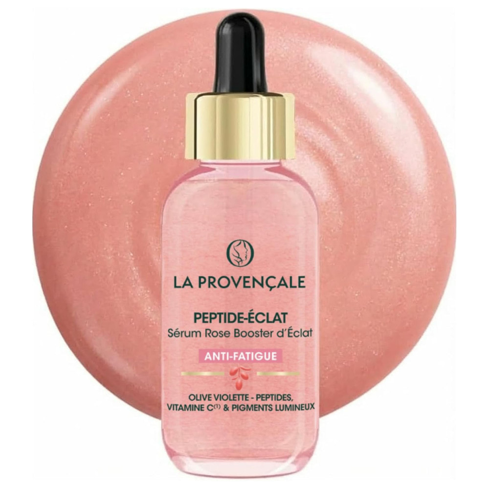 La Provençale Peptide-Eclat - Sérum Rose Booster d'Eclat Anti-fatigue - Olive violette - Peptides, Vitamine C* & Pigments lumine