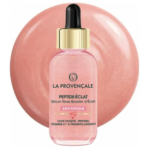 La Provençale Peptide-Eclat - Sérum Rose Booster d'Eclat Anti-fatigue - Olive violette - Peptides, Vitamine C* & Pigments lumine
