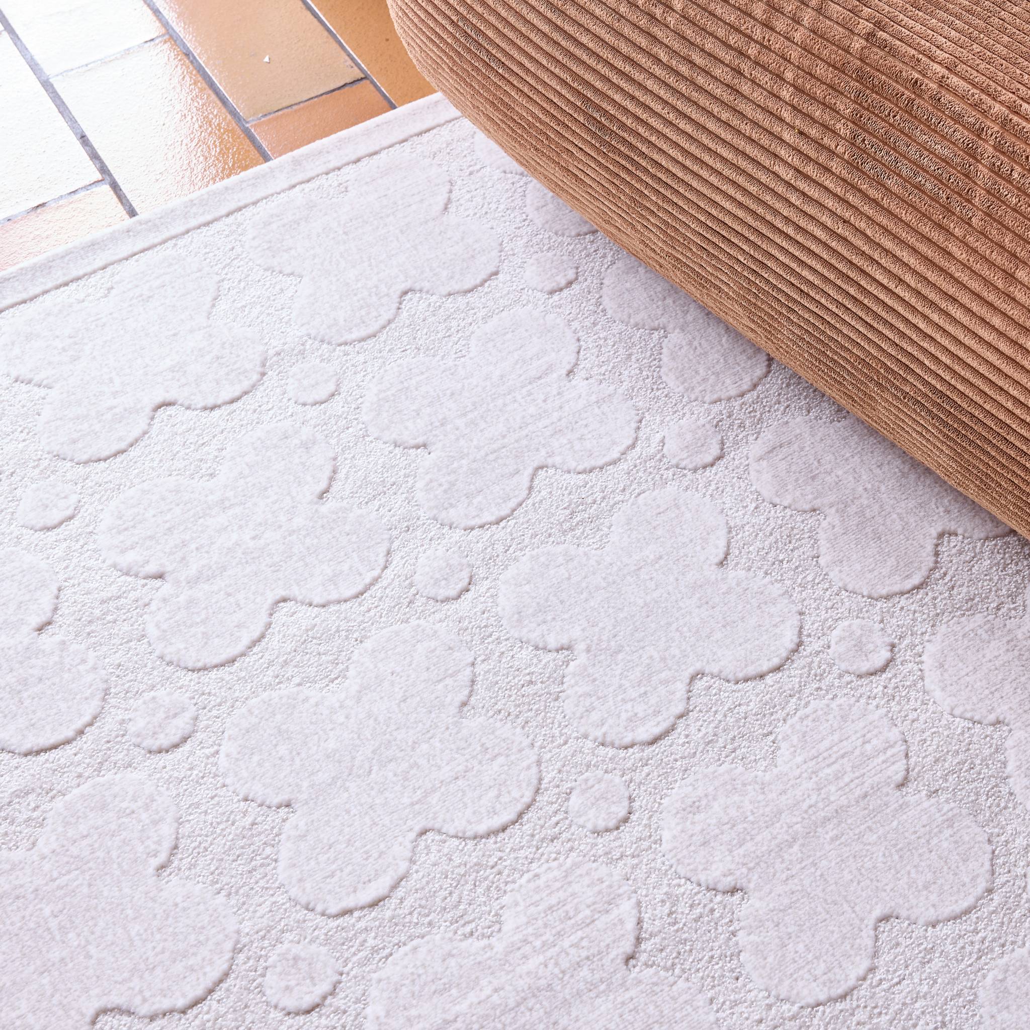 Tapis intérieur motif graphique crème  LILI