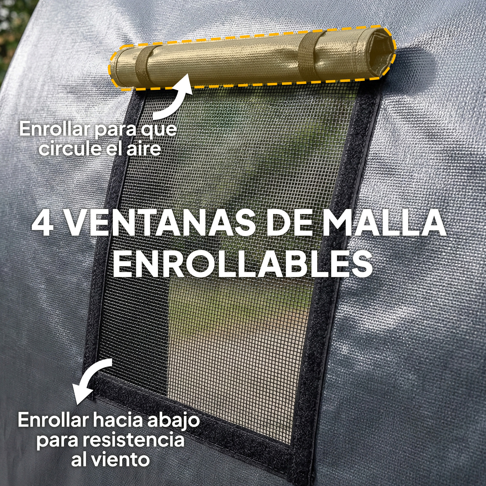 Carpa Garaje Portátil 3x6 m, Garaje Exterior para Coche Impermeable con Puerta Enrollable con Cremalleras y 4 Ventanas, Marco Metal Galvanizado, UPF 30+, Cobertizo de Almacenamiento, Gris