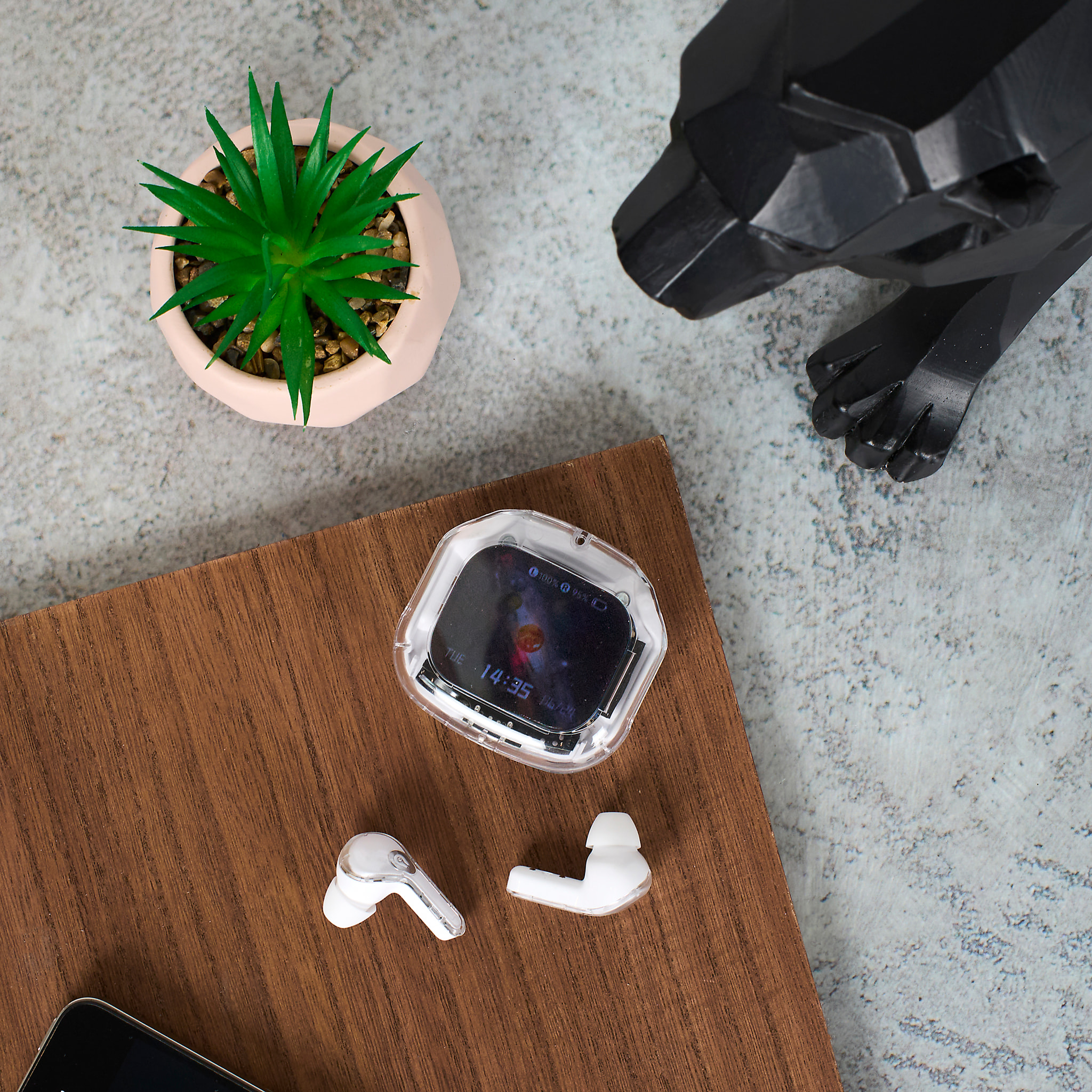 Ecouteurs Sans Fil Avec Boitier Ecran