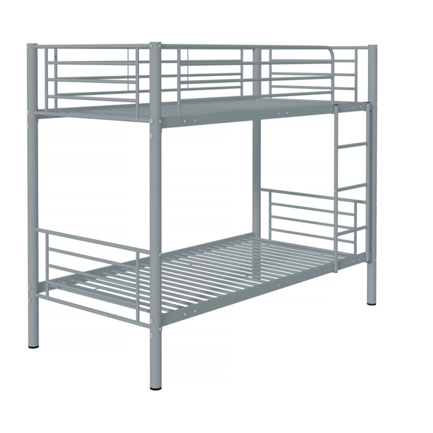 Lit superposé "ADAM" -  90 x 190 cm - Métal - Gris