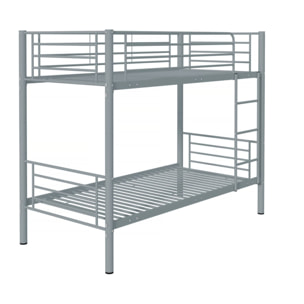 Lit superposé "ADAM" -  90 x 190 cm - Métal - Gris