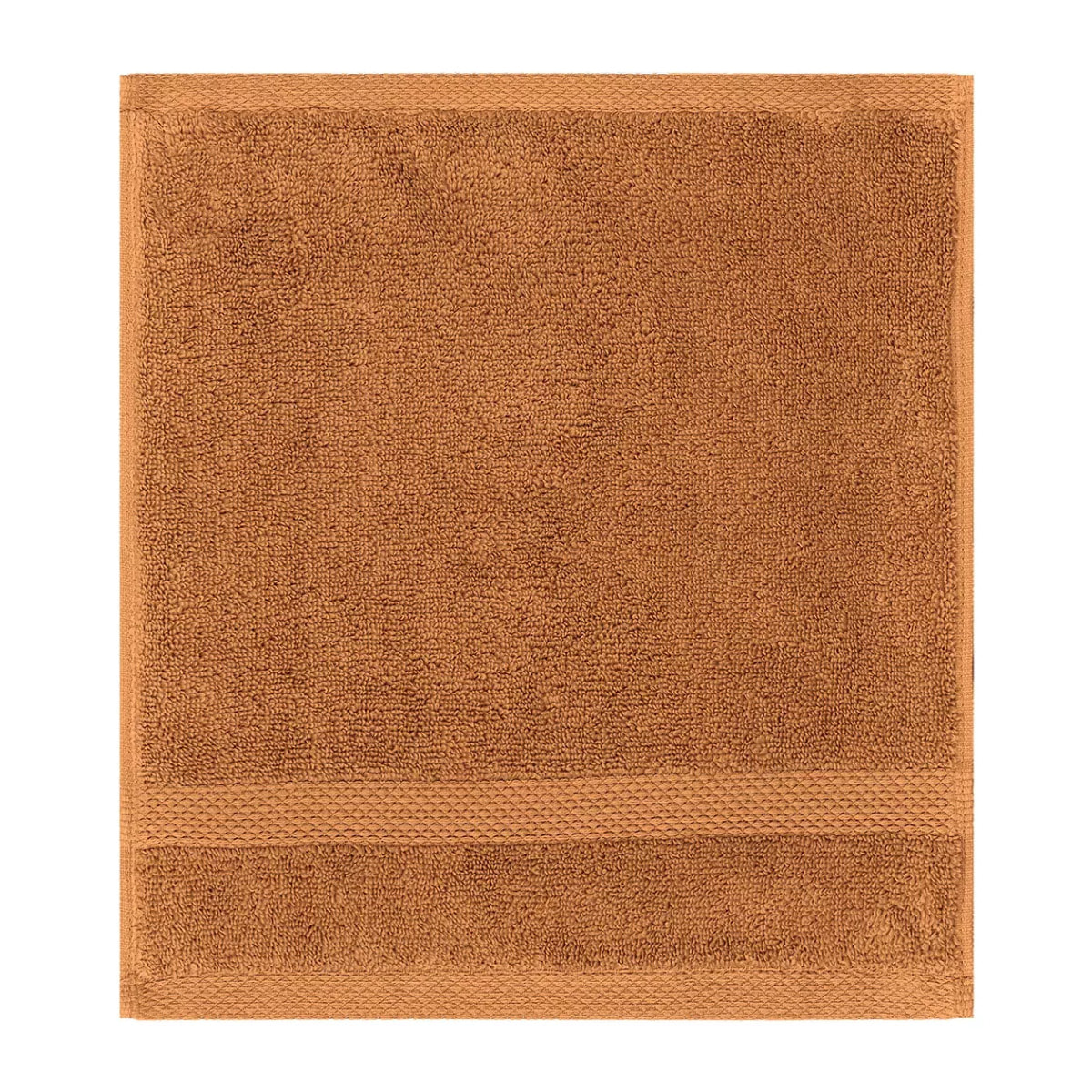 Carre pur coton 550 g/m² uni orange Elea rouille