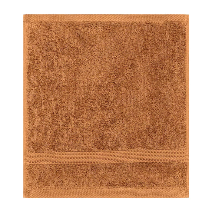 Carre pur coton 550 g/m² uni orange Elea rouille