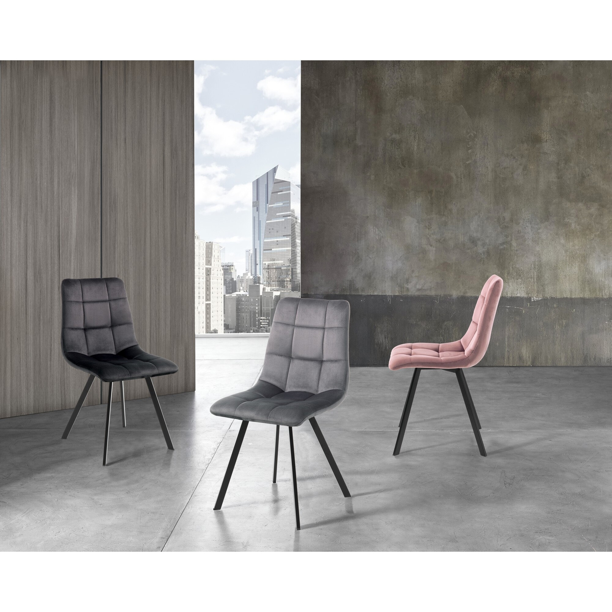 ORESTELUCHETTA set 4 sedie AMELIE BLACK