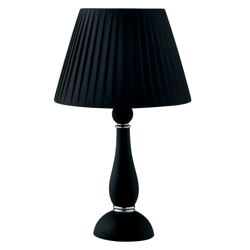 Lampada da tavolo ALFIERE in vetro soffiato nero stile candelabro