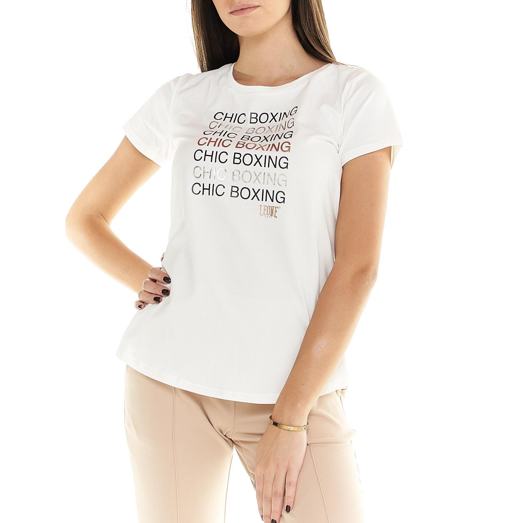 Camiseta de mujer Leone de manga corta Winter Chic Boxing