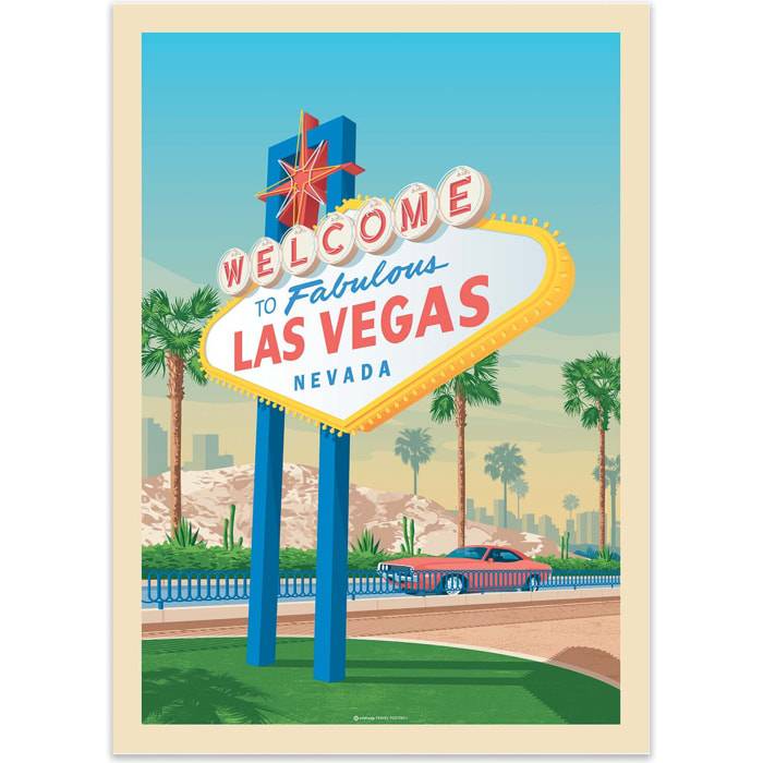 Affiche - Las Vegas - Olahoop Travel Posters