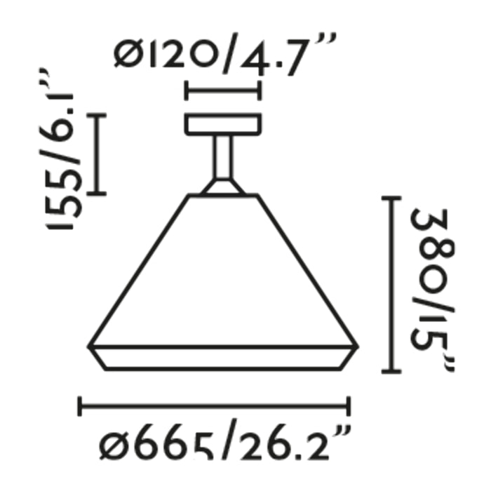 SAIGON OUT T70 M Suspension fixe crème