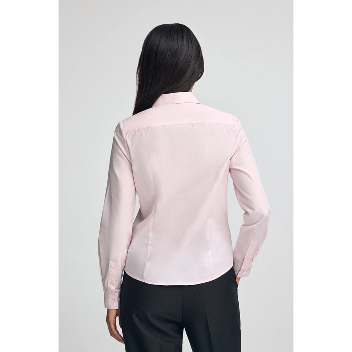 Camisa rosa de corte slim con logo Rigby Go