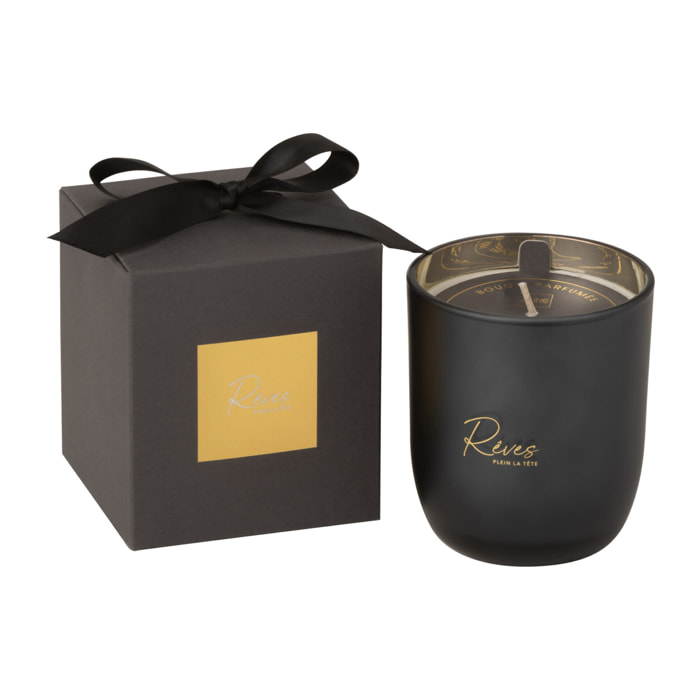 J-Line bougie parfumée Rêves Noir - Rainbow Reef - verre - noir - small - 35H