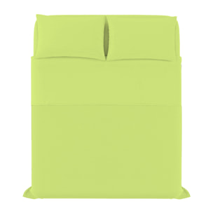 COMPLETO LETTO MAX COLOR, 100% Cotone, Made in Italy - VERDE ACIDO