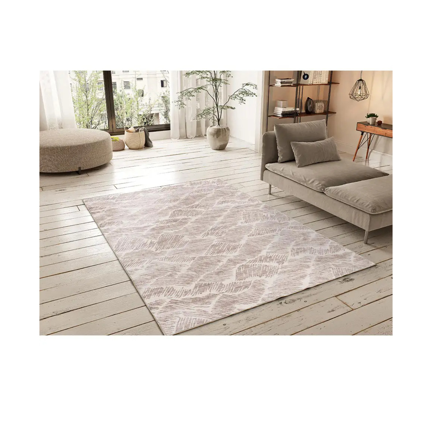 Alfombra impresa estilo abstracto en tonos tierra Class, varias medidas disponibles
