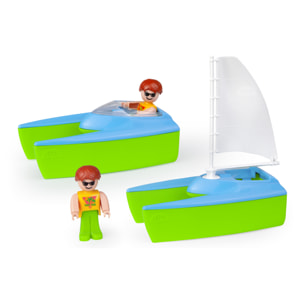 Boaties Sailboat and Sport boat, bag with header