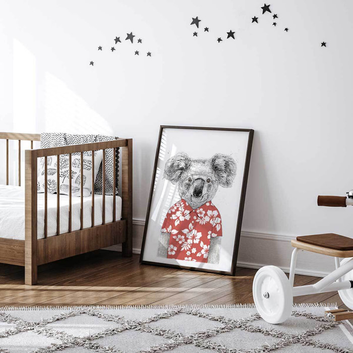 Affiche enfant koala  Affiche sous cadre noir