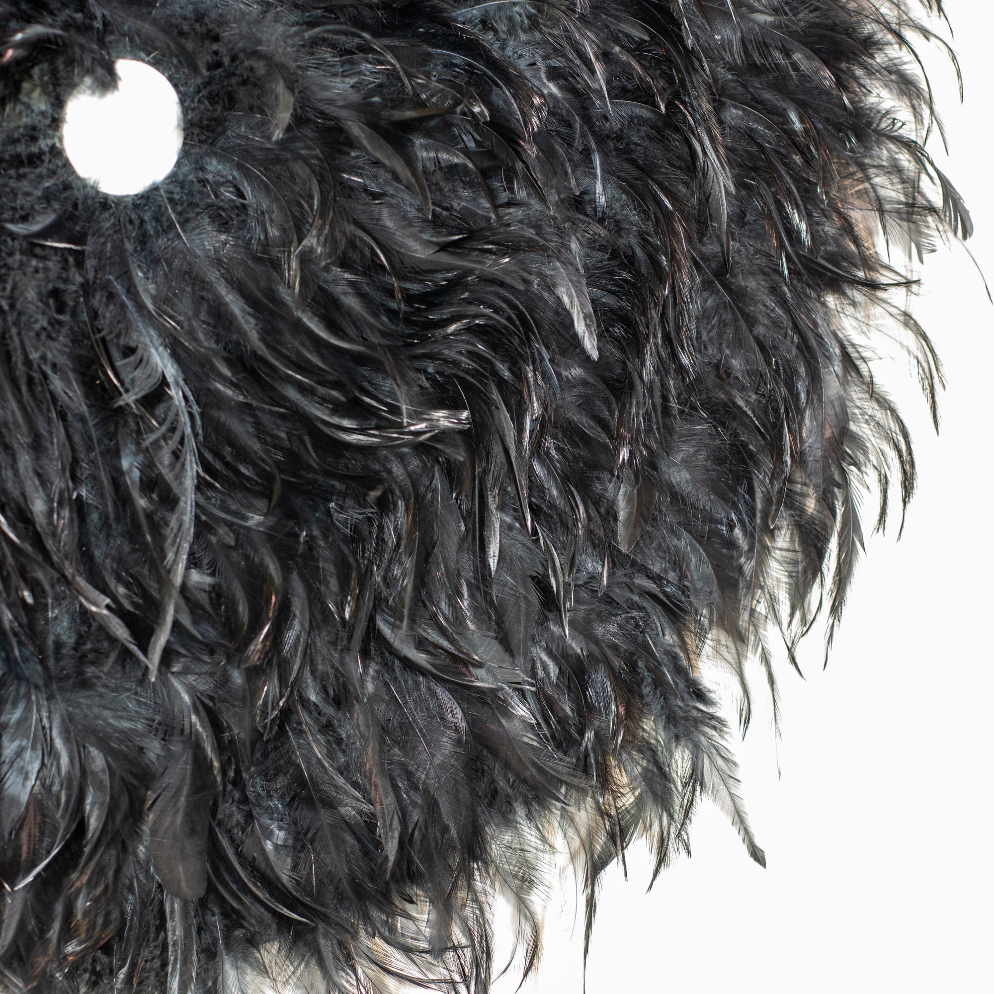 Décoration en plumes de coq et coquillages 60cm KAPAU