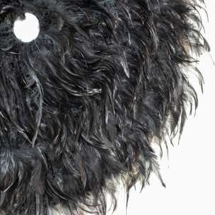 Décoration en plumes de coq et coquillages 60cm KAPAU