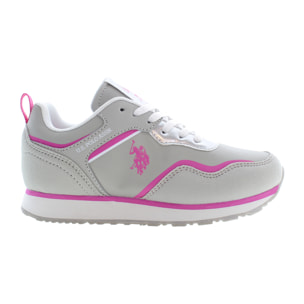 Sneakers U.S. Polo Assn Light Gray-Fuxia