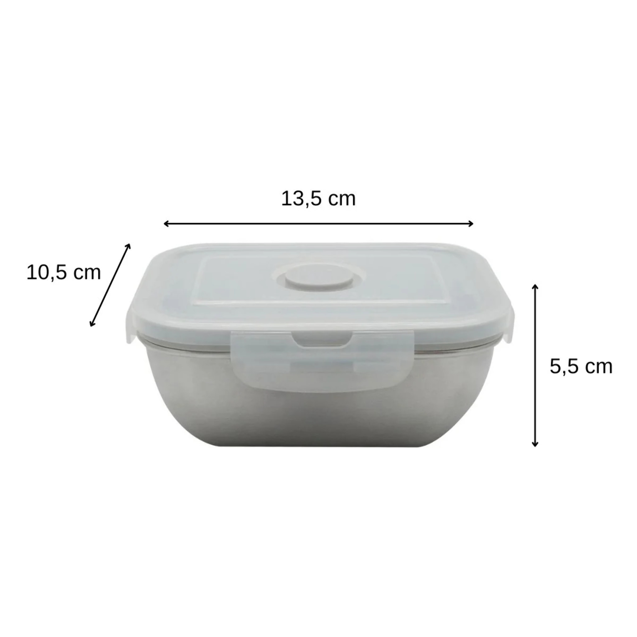 Lunch box inox 400 ml allant au microonde avec couvercle Fackelmann