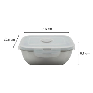 Lunch box inox 400 ml allant au microonde avec couvercle Fackelmann