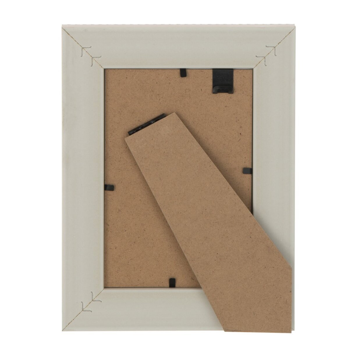 J-Line cadre photo Tissé - bois - beige clair - 4 pièces