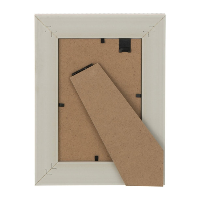J-Line cadre photo Tissé - bois - beige clair - 4 pièces