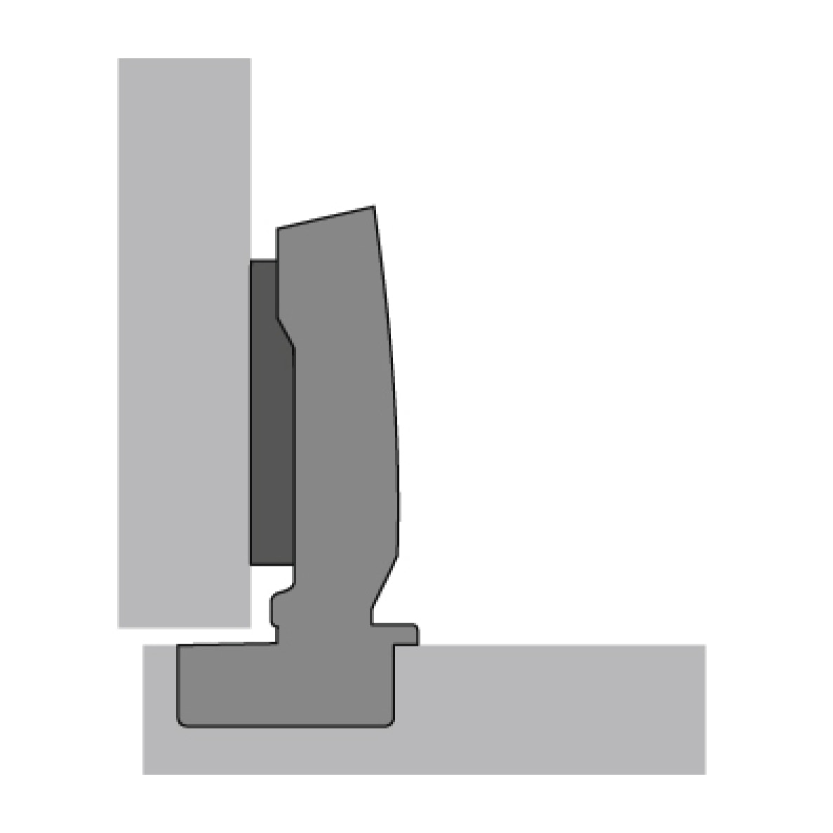 Charnière HETTICH Sensys 8631i - Base 12,5 mm TH 52 - À visser - 9090260