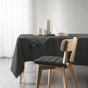 Nappe unie en coton recyclé - Gris anthracite