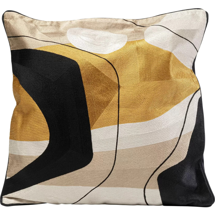 Coussin Fields jaune 50x50cm Kare Design