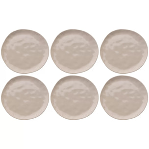 Assiettes Organic 26cm crème set de 6 Kare Design