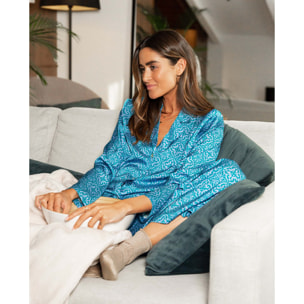 Pijama de Mujer Largo Camisero | Pijamas Bonitos THE-ARE