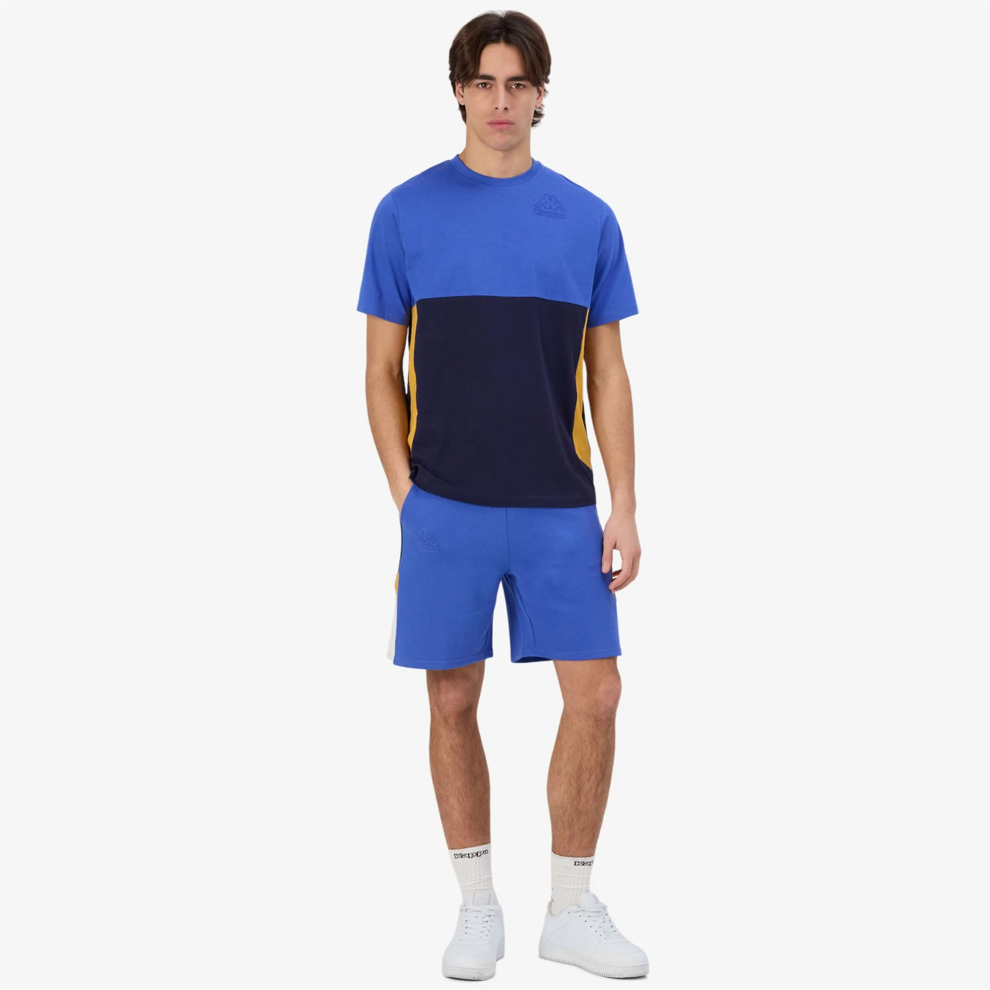 Kappa - Pantaloni Corti Uomo Blu - Logo Gnaco