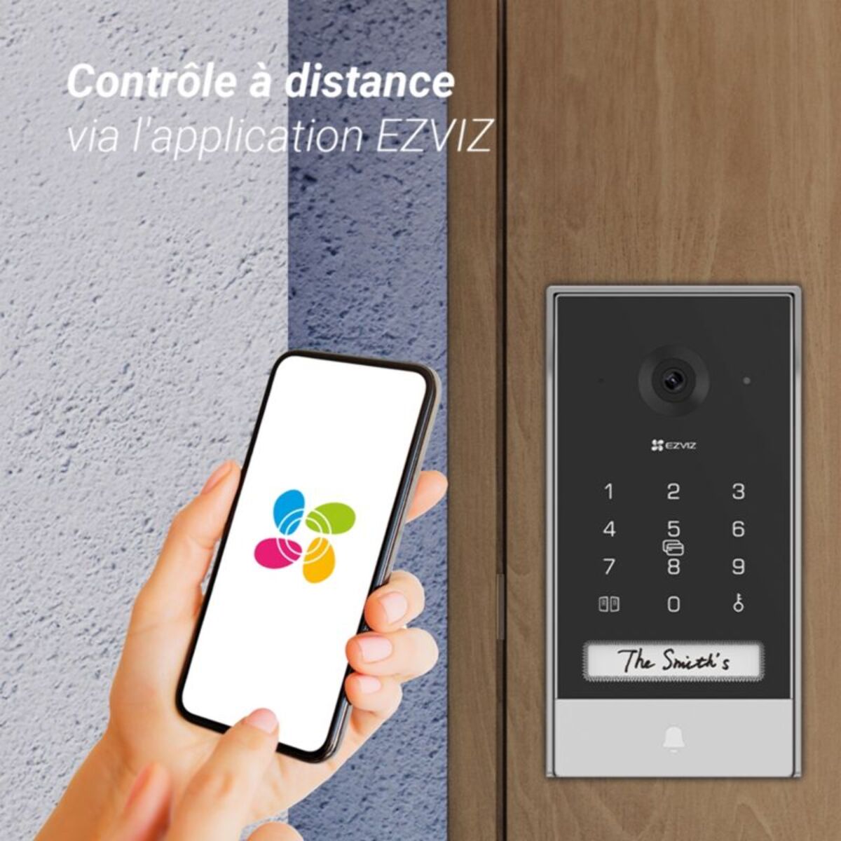 Sonnette connectée EZVIZ EP7-2K/Connecté ss fil+ panneau solaire
