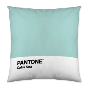 Pantone - Funda de Cojín Estampado - Con Cremallera - Sin relleno - 100% Algodón - Calm Sea