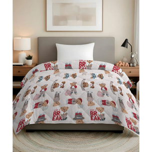 Trapunta invernale Teddy Beige 300 grammi/mq in cotone e poliestere