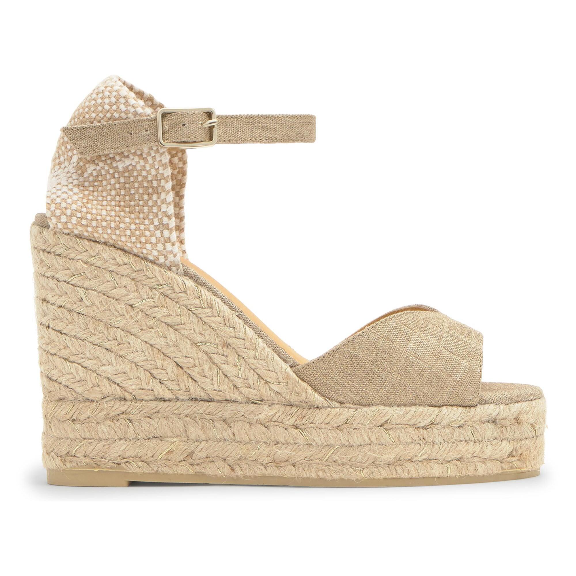 Sandalia Blaudi cuña de yute 11cm doble plataforma