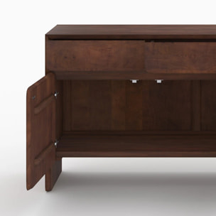 Buffet en bois de manguier avec 3 portes et 3 tiroirs - Achille