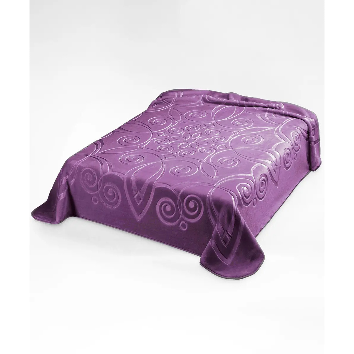 Coperta Plaid Viola Malva in tinta unita con morbido pile di poliestere