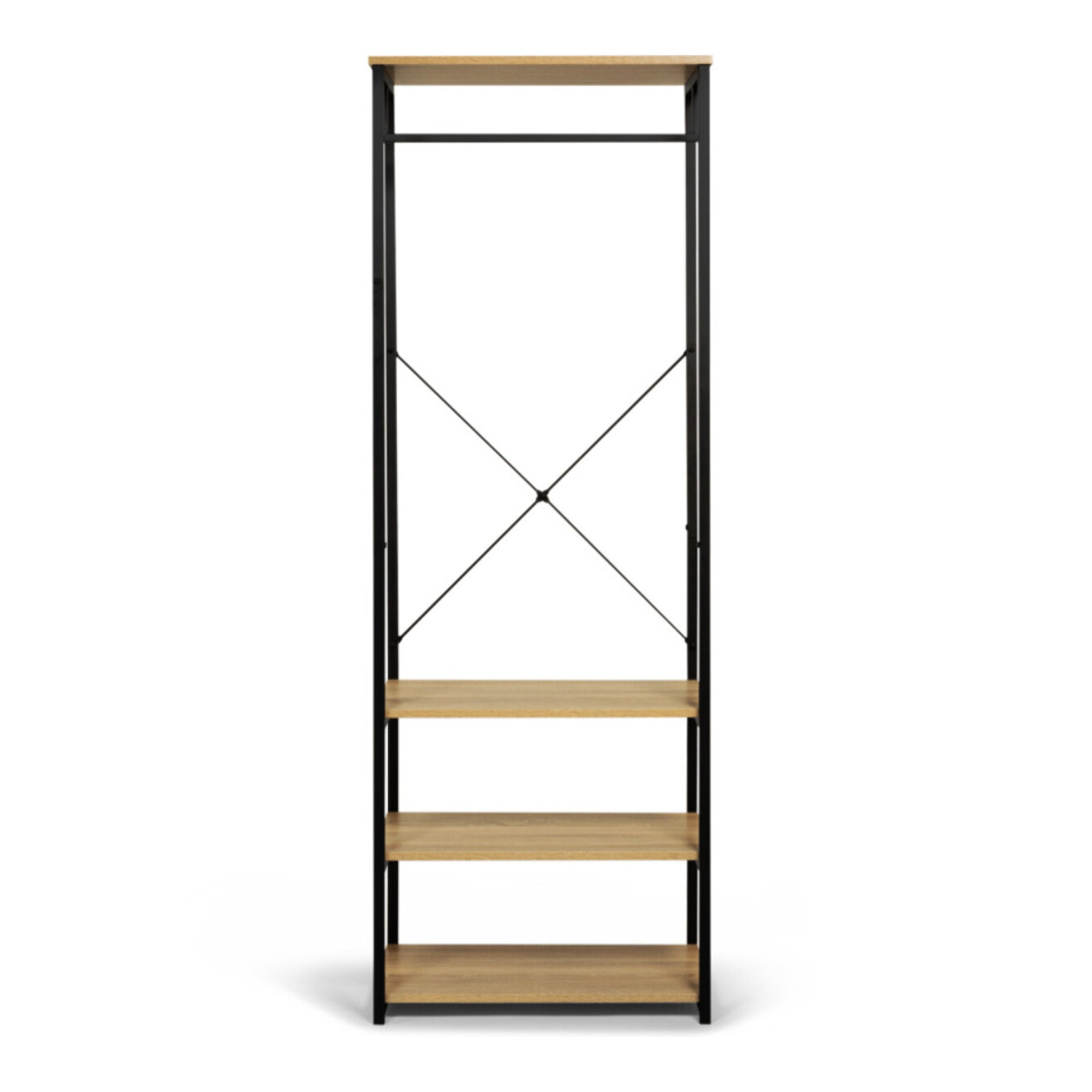 Dressing Memphis avec penderie et étagères 60x167cm