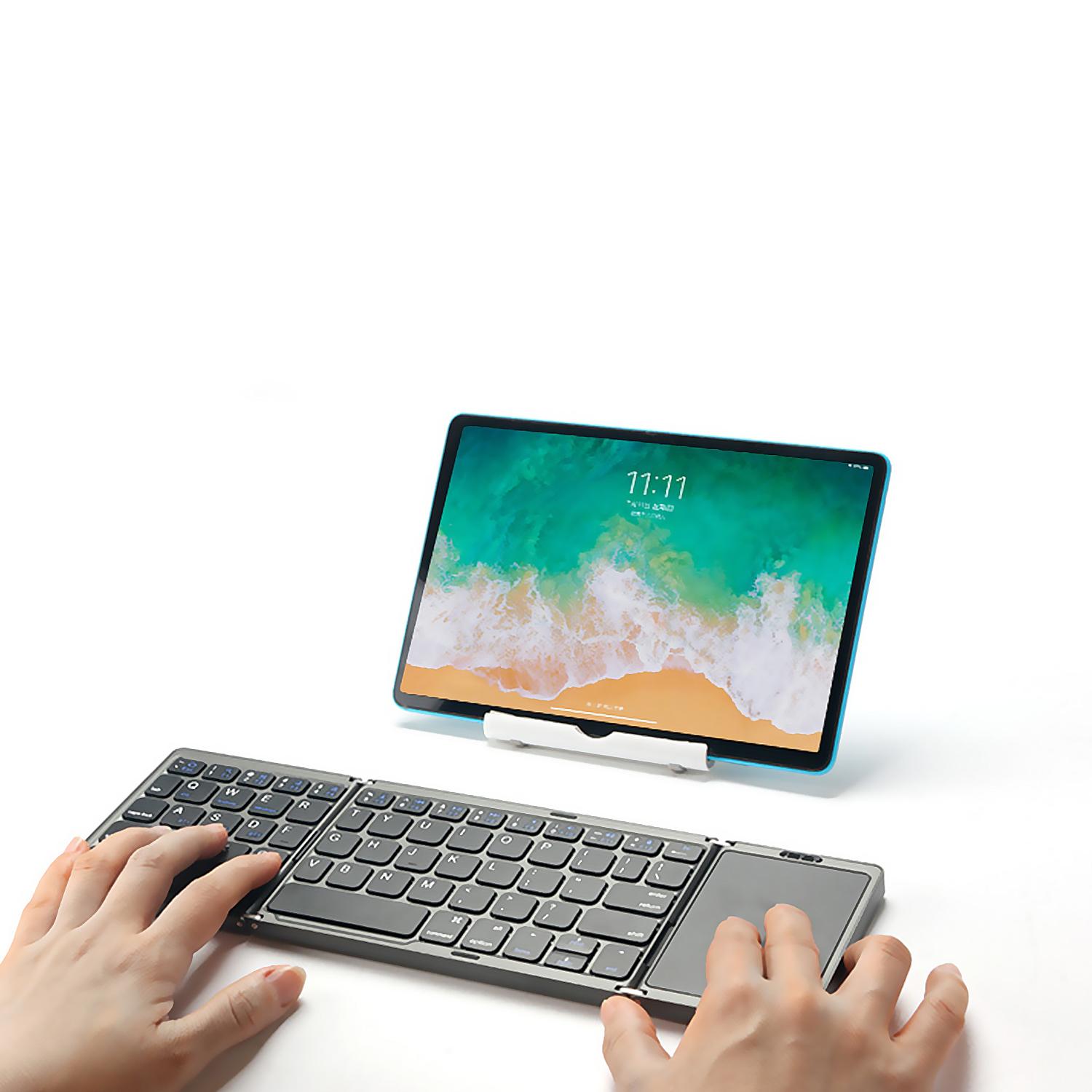 Teclado plegable con pad táctil B089T