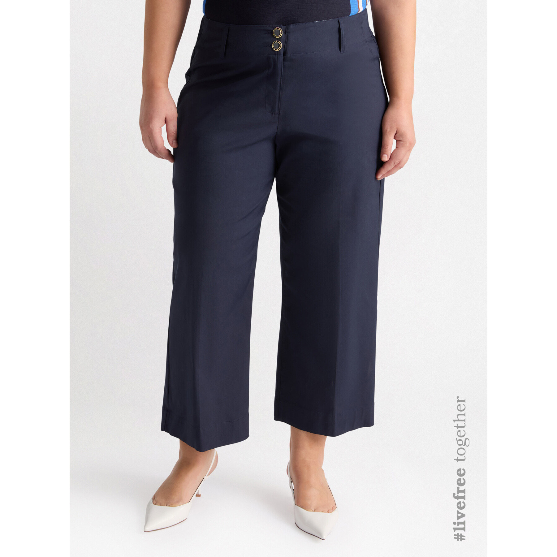 Fiorella Rubino - Pantaloni cropped - Blu
