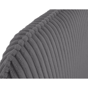 Goyave - lit coffre - 140x190 - en velours côtelé - sommier inclus - Gris Anthracite