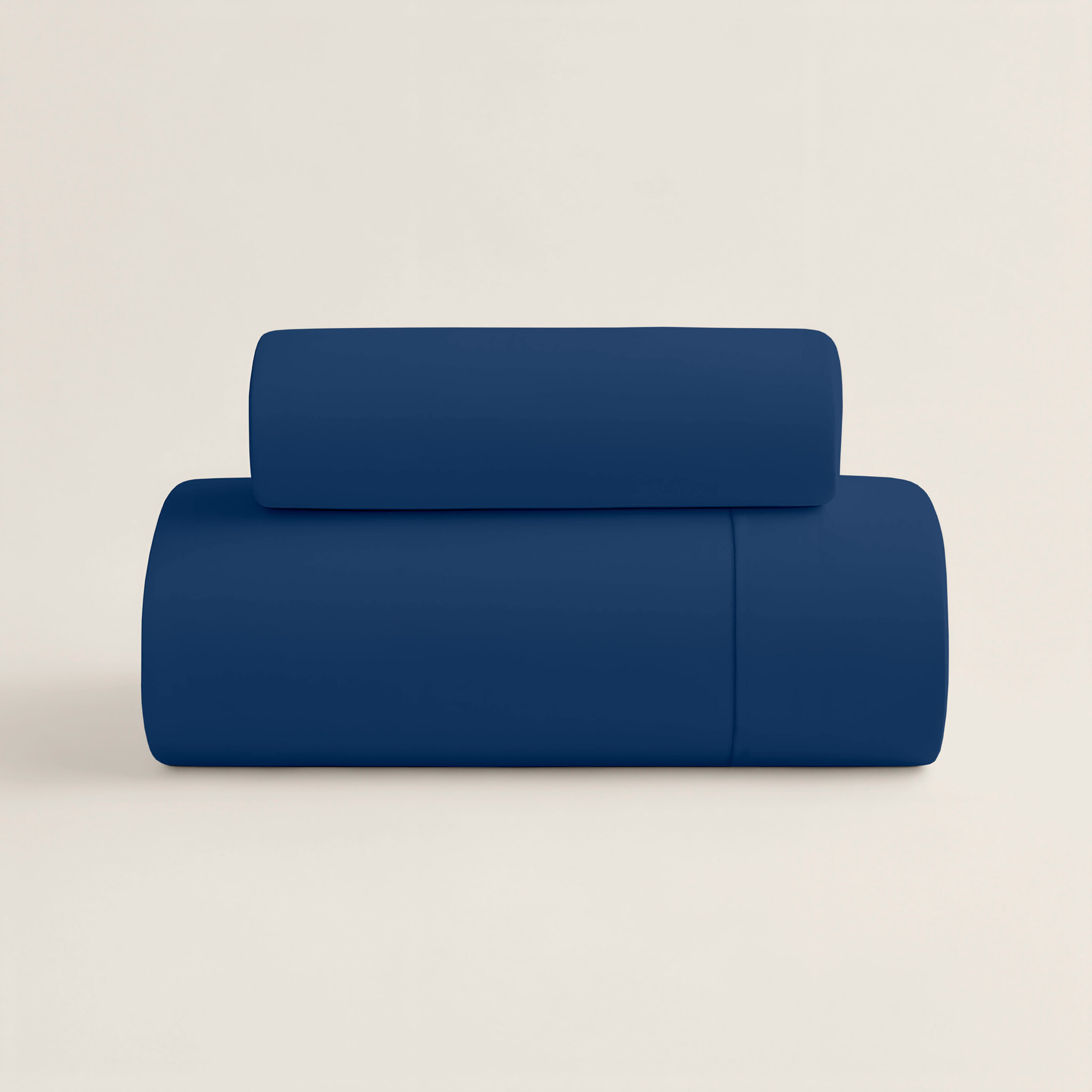 Naturals - Funda Nórdica Lisa - Cierre con botones - 100% Algodón - Incluye 1/2 Fundas de Almohada - Azul