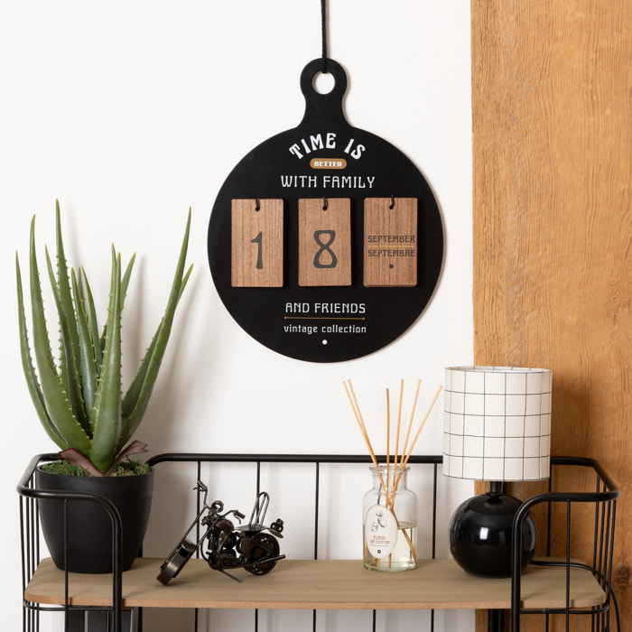 Déco murale Fabricio noir H57cm