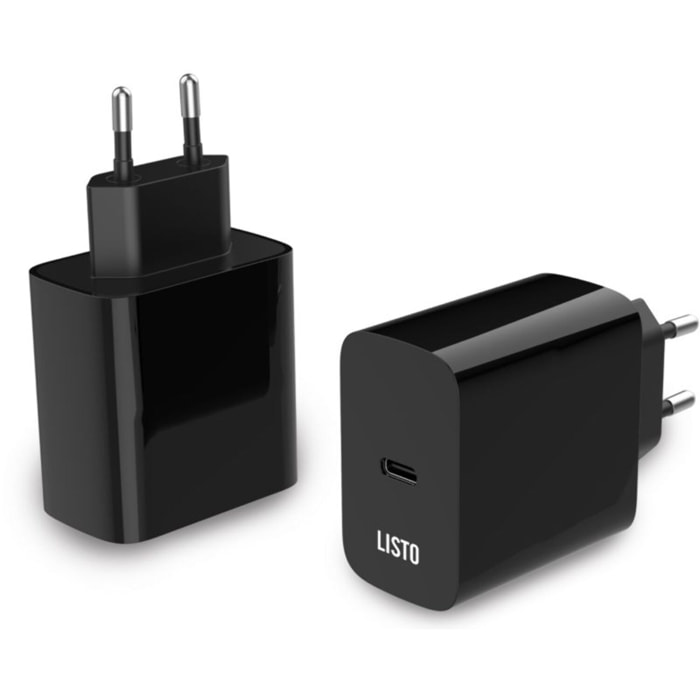 Chargeur USB C LISTO USB-C 45W noir