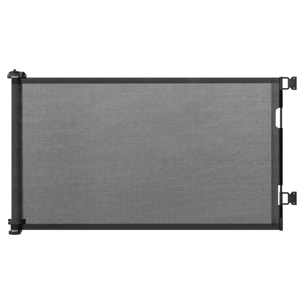 Barrière de sécurité barrière animaux rétractable automatique 1,65L x 0,85H m teslin alu. PVC noir