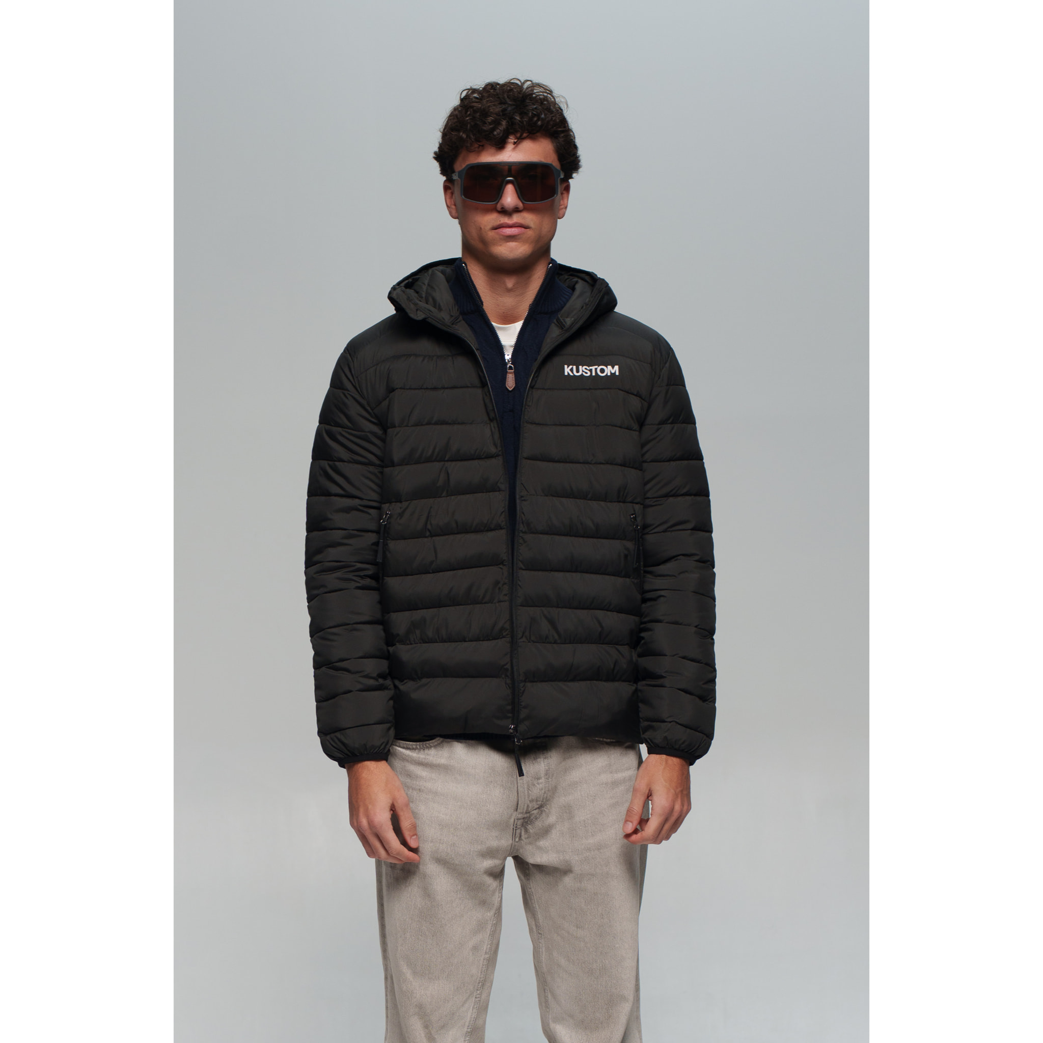 Chaqueta ligera para hombre KUSTOM SOLARA Light - Negro