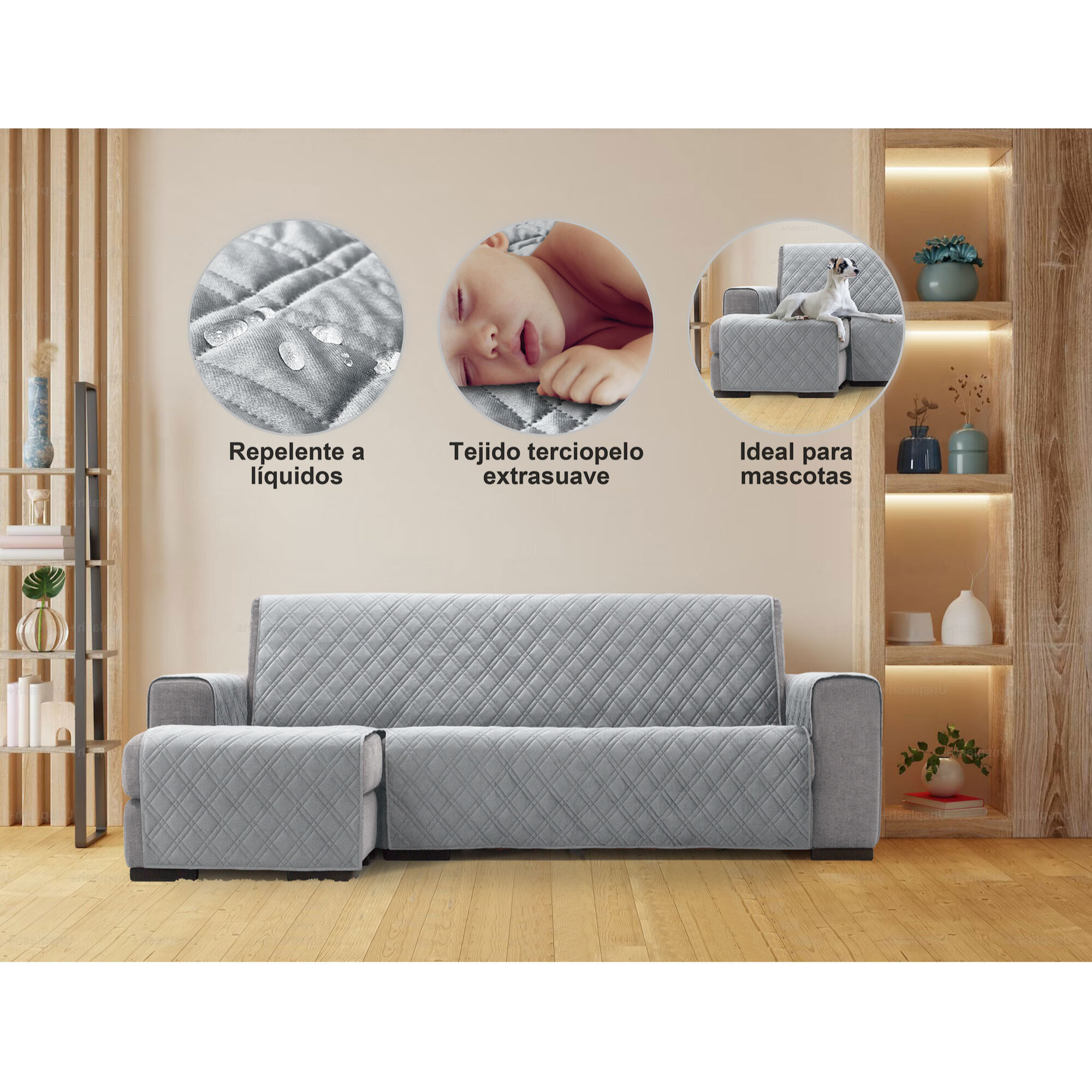 Cubre Sofá Chaise Longue Izquierda modelo VERONA